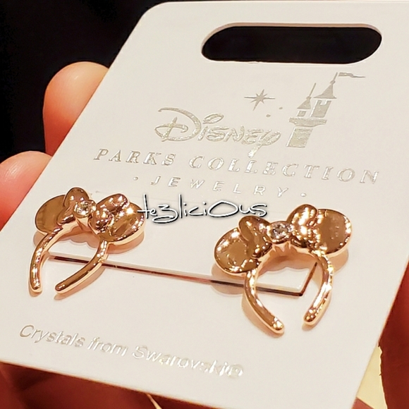 DISNEY SWAROVSKI MINNIE EARS HEADBAND EARRINGS - Picture 4 of 5
